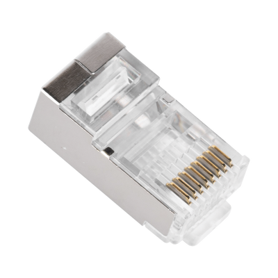 LINKEDPRO BY EPCOM - Bote con 100 Piezas de Plug Modular RJ45 Cat6A Chapado de Oro a 30 Micras para Durabilidad Extrema