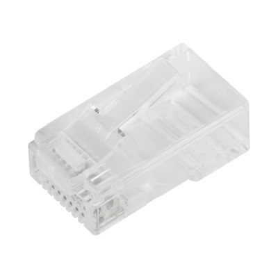 LINKEDPRO BY EPCOM - Bote con 100 Plugs Pass Through RJ45 Cat6 sin Blindaje, Chapado de Oro a 30 Micras para Durabilidad Extrema