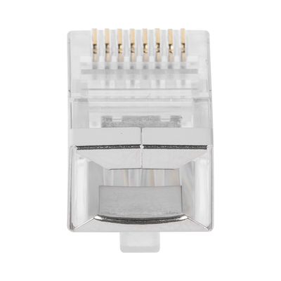 LINKEDPRO BY EPCOM - Bote con 100 Piezas de Plug Modular RJ45 Cat6 Blindado, Chapado de Oro a 30 Micras para Durabilidad Extrema SIN PIN de Tierra