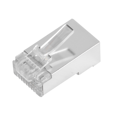 LINKEDPRO BY EPCOM - Bote con 100 Piezas de Plug Modular RJ45 Cat6 Blindado, Chapado de Oro a 30 Micras para Durabilidad Extrema SIN PIN de Tierra