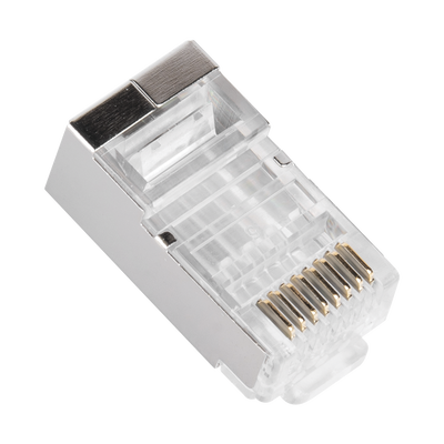 LINKEDPRO BY EPCOM - Bote con 100 Piezas de Plug Modular RJ45 Cat6 Blindado, Chapado de Oro a 30 Micras para Durabilidad Extrema SIN PIN de Tierra