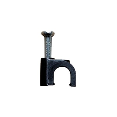 THORSMAN - Grapa para cable redondo de 6mm color negro (100Pzs) (3302-01300)