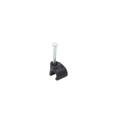 THORSMAN - Grapa reforzada para cable redondo de 7mm con clavo de 1" color negro (100pzs) (3103-00301)