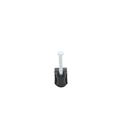 THORSMAN - Grapa reforzada para cable redondo de 7mm con clavo de 1" color negro (100pzs) (3103-00301)
