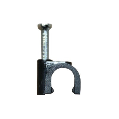 THORSMAN - Grapa para cable redondo de 7mm color negro (100Pzs)
