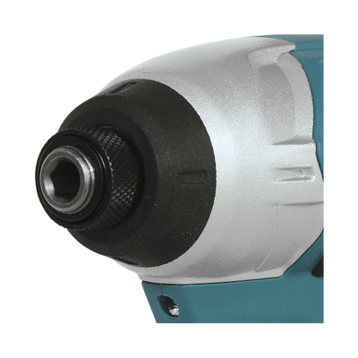 MAKITA - Atornillador de Impacto, entrada hexagonal de ¼”.  2 baterías de 12v de 1.5 amperes y cargador.