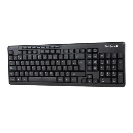 TECHZONE - Kit Teclado y Mouse TechZone Inalámbrico 10m USB 1000 DPI Color Negro