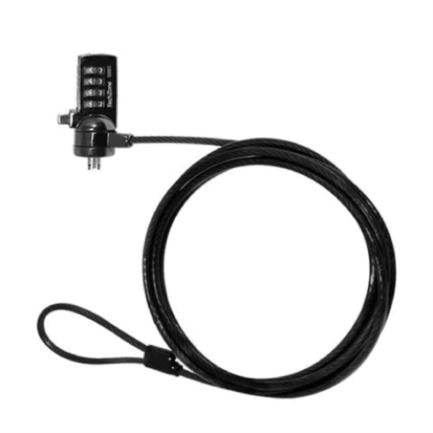 TECHZONE - Candado de Seguridad TechZone con Combinación Tipo T Cerradura de 4 dígitos Acero Inoxidable Recubierto de Vinil