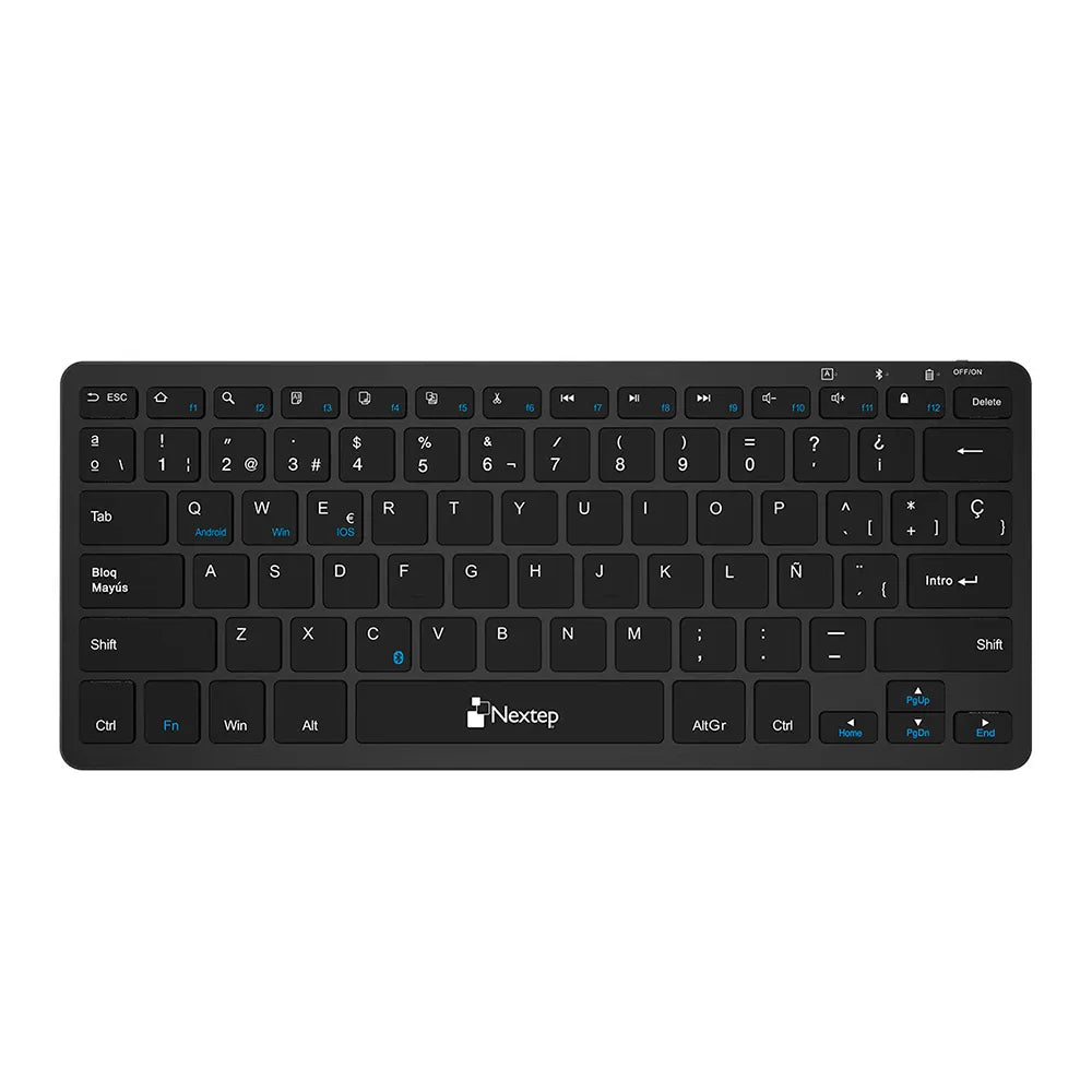 NEXTEP SOLUCIONES - Teclado Nextep Inalámbrico Compacto Recargable Bluetooth