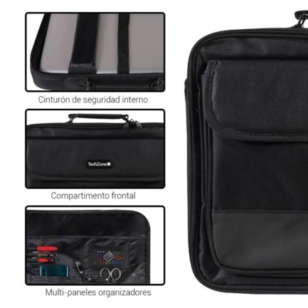 TECHZONE - Malentín TechZone Essential para Laptop 15.6" Color Negro