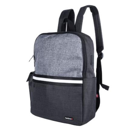 TECHZONE - Mochila TechZone para Laptop 15.6" Múltiples Compartimientos Color Negro con Gris