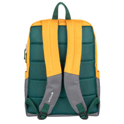 TECHZONE - Mochila TechZone Rainbow Amarilla y Funcional con Diseño Vibrante Compartimientos Acolchados para Laptop y Tablet