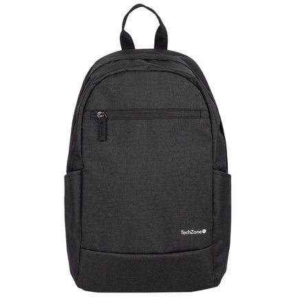 TECHZONE - Mochila TechZone Easy Lite Negro con Compartimiento para Laptop de 15.6"