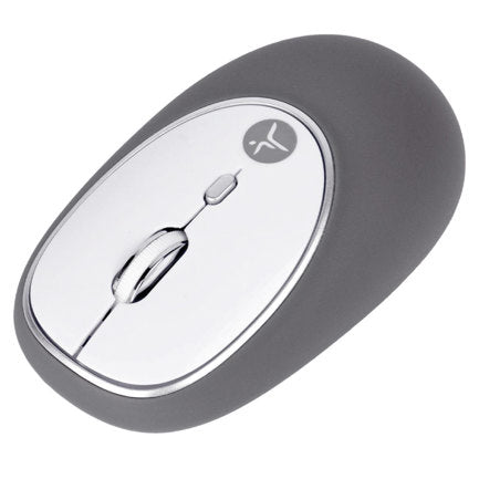 TECHZONE - Mouse Inalámbrico TechZone Jelly Mate Grey de ABS Silicón 3 Botones 1200 DPI con Batería AAA incluida Gris