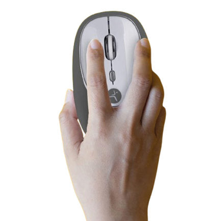 TECHZONE - Mouse Inalámbrico TechZone Jelly Mate Grey de ABS Silicón 3 Botones 1200 DPI con Batería AAA incluida Gris