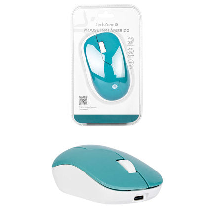 TECHZONE - Mouse Inalámbrico TechZone Verde Armor Recargable Wireless