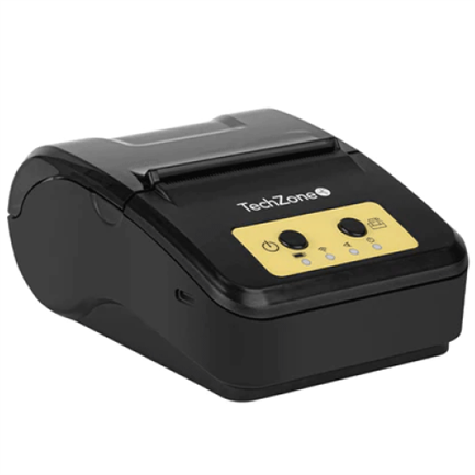 TECHZONE - Impresora Termica TechZone POS Portatil Batería Recargable 80mm/s 203dpi Interfaz USB/BT