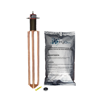 TOTAL GROUND - Electrodo para corriente máxima de 45 Amp. con Filtro y Compuesto H2Ohm.