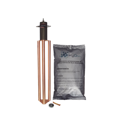 TOTAL GROUND - Electrodo para corriente máxima de70 Amp. con Filtro y Compuesto H2Ohm.