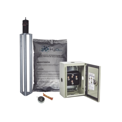 TOTAL GROUND - Electrodo para corriente máxima de70 Amp. de Acero Inoxidable con Filtro y Compuesto H2Ohm.