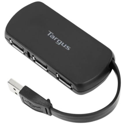 TARGUS - Concentrador USB Targus de 4 Puertos 2.0 Color Negro