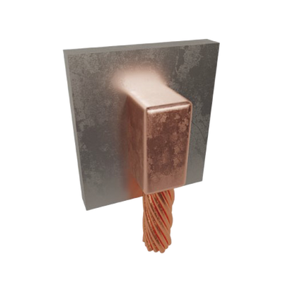 TOTAL GROUND - Molde para Soldadura Exotérmica para Cable 4/0 AWG a Superficie de Acero en Vertical a 90°