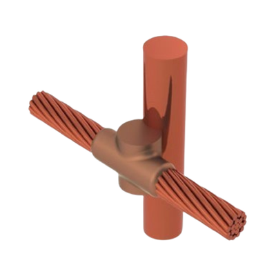 TOTAL GROUND - Molde para soldadura exotermica, costado de de varilla 5/8 in. a Cable de Paso 4/0 AWG