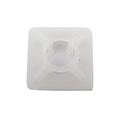 THORSMAN -  Base Autoadherible para Cinchos Práctica y Eficiente para la Organización y Fijación de Cables, Fabricada en Nylon Resistente y de Color Natural con una Medida de 19x19 mm, Paquete con 100 Piezas (4210-00001)