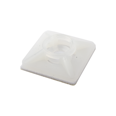 THORSMAN -  Base Autoadherible para Cinchos Práctica y Eficiente para la Organización y Fijación de Cables, Fabricada en Nylon Resistente y de Color Natural con una Medida de 19x19 mm, Paquete con 100 Piezas (4210-00001)