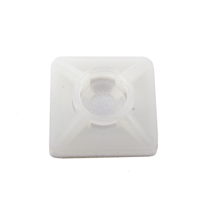 THORSMAN -  Base Autoadherible para Cinchos Práctica y Eficiente para la Organización y Fijación de Cables, Fabricada en Nylon Resistente y de Color Natural con una Medida de 19x19 mm, Paquete con 100 Piezas (4210-00001)