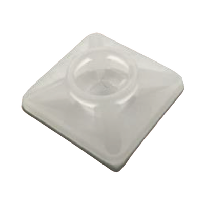 THORSMAN -  Base Autoadherible para Cinchos Práctica y Eficiente para la Organización y Fijación de Cables, Fabricada en Nylon Resistente y de Color Natural con una Medida de 19x19 mm, Paquete con 100 Piezas (4210-00001)