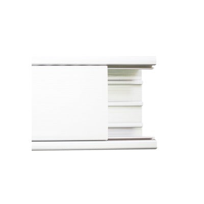 THORSMAN - Canaleta con tapa en color blanco de PVC auto extinguible 100 x 52 x 2500mm (5501-01250)