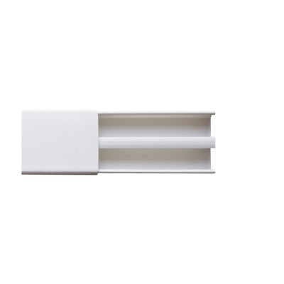 THORSMAN - Canaleta blanca dos vías, de PVC auto extinguible,  48 x 16 x tramo 2.5m (6101-01250)