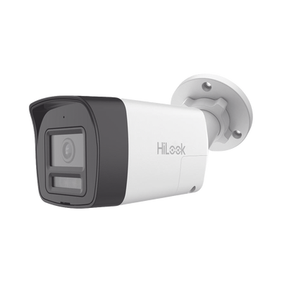 HILOOK BY HIKVISION - [Audio Bidireccional + Dual Light + ColorVu] Bala TURBOHD 2 Megapixel (1080p) / Lente 2.8 mm / 30 mts IR EXIR + 20 mts Luz Blanca / Micrófono y Bocina Integrado / Exterior IP67 / Metal / dWDR
