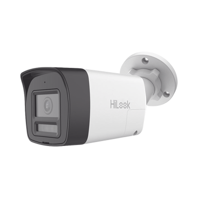 HILOOK BY HIKVISION - [Audio Bidireccional + Dual Light + ColorVu] Bala TURBOHD 2 Megapixel (1080p) / Lente 2.8 mm / 30 mts IR EXIR + 20 mts Luz Blanca / Micrófono y Bocina Integrado / Exterior IP67 / Metal / dWDR