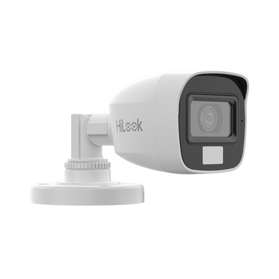 HILOOK BY HIKVISION - [Dual Light + ColorVu] Bala TURBOHD 3K megapixel / 20 mts IR + 20 mts luz blanca / Lente 2.8 (105° de Visión) / Exterior IP66 / Audio por Coaxitron / TVI-AHD-CVI-CVBS / Metal  / Smart-Hybrid light