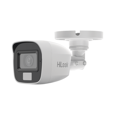 HILOOK BY HIKVISION - [Dual Light + ColorVu] Bala TURBOHD 3K megapixel / 20 mts IR + 20 mts luz blanca / Lente 2.8 (105° de Visión) / Exterior IP66 / Audio por Coaxitron / TVI-AHD-CVI-CVBS / Metal  / Smart-Hybrid light