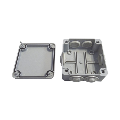 THORSMAN - Caja Tipo Estanca IP55, con 6 Entradas, Tapa y Tornillo de Vuelta de 1/4, 100 x 100 x 50 mm (3.94 x 3.94 x 1.97 Pulgadas), Color Gris