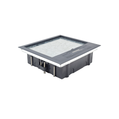 THORSMAN - Caja de Piso para Cuatro Módulos Universales (Socket M4), para Alimentación Eléctrica y Redes de Datos (11000-43401) No Incluye Faceplates