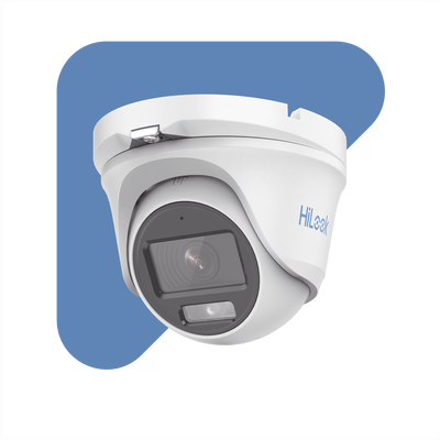 HILOOK BY HIKVISION - [ColorVu] Turret TURBOHD 1080p / Imagen a color 24/7 / Lente 2.8 mm / Micrófono Integrado / Luz Blanca 20 mts / IP66 / Metálica