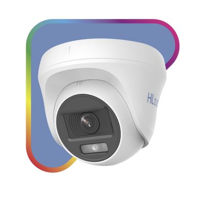 HILOOK BY HIKVISION - Turret TURBOHD 1080p / Imagen a Color 24/7 / Lente 2.8 mm / ColorVu Lite / Luz Blanca 20 mts / Uso en Interior / Policarbonato