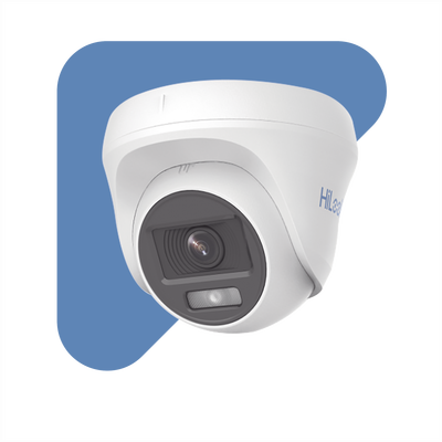 HILOOK BY HIKVISION - [ColorVu] AUDIO POR COAXITRON / Turret TURBOHD 1080p / Imagen a Color 24/7 / Lente 2.8 mm / Luz Blanca 20 mts / Uso Interior / Policarbonato