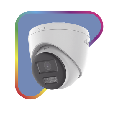 HILOOK BY HIKVISION - [Audio Bidireccional + Dual Light + ColorVu] Turret TURBOHD 2 Megapixel (1080p) / Lente 2.8 mm / 40 mts IR EXIR + 40 mts Luz Blanca / Micrófono y Bocina Integrado / Exterior IP67 / dWDR