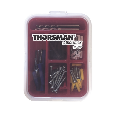 THORSMAN - Kit para Sistemas de Fijación en Concreto, Taquetes con doble expansión y guía incluida para fácil instalación (104 piezas)