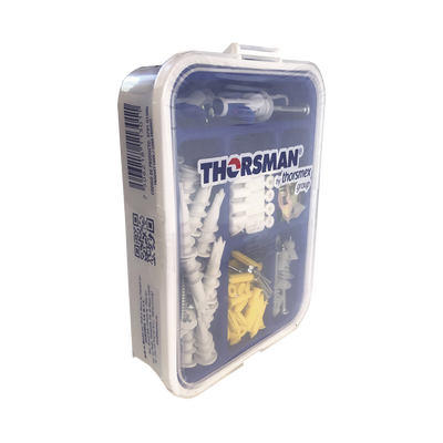 THORSMAN - Kit para Sistemas de Fijación en Yeso, Muros Falsos, Tabique hueco, Uso en interiores  (91 piezas)