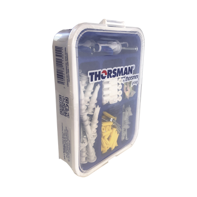 THORSMAN - Kit para Sistemas de Fijación en Yeso, Muros Falsos, Tabique hueco, Uso en interiores  (91 piezas)