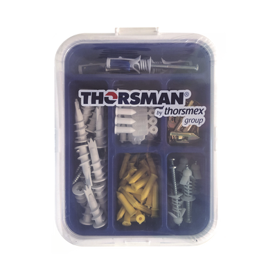 THORSMAN - Kit para Sistemas de Fijación en Yeso, Muros Falsos, Tabique hueco, Uso en interiores  (91 piezas)
