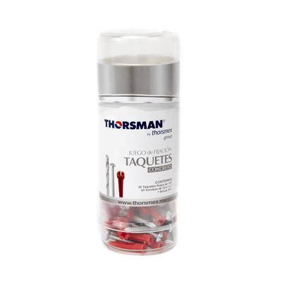 THORSMAN - Juego de fijación incluye taquetes y tornillos para concreto (3601-00001)
