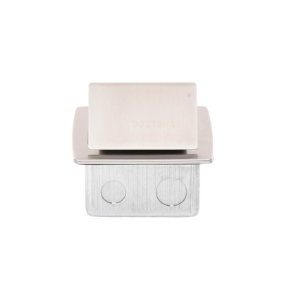THORSMAN - Mini Caja de Piso Rectangular en Acero Inoxidable con 2 Contactos Eléctricos (11000-21201)