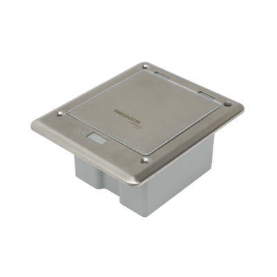 THORSMAN - Caja de Piso con Contacto Eléctrico (Duplex), Resistente al Agua, IP66 (Con Tapa Cerrada) (11000-53201)